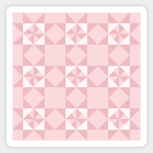 Pink Martha Washington's Star Patchwork Pattern Sticker